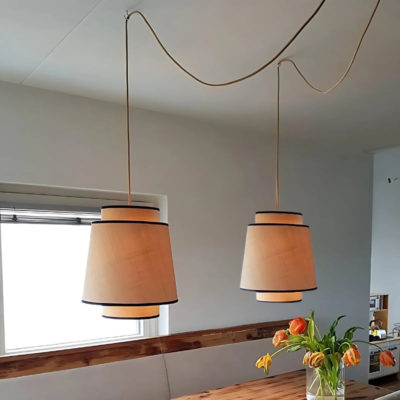 Suspension LED en Tissu d'Inspiration Orientale