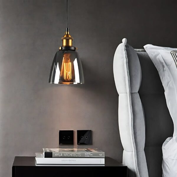 Suspension luminaire cylindrique en verre au design intemporel