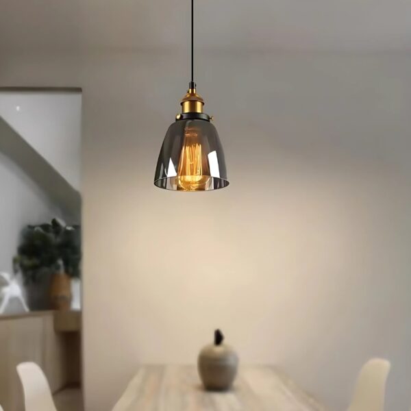 Suspension luminaire cylindrique en verre au design intemporel