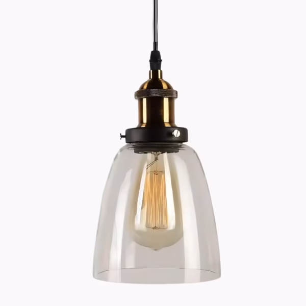 Suspension luminaire cylindrique en verre au design intemporel