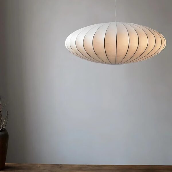 Suspension luminaire zen en voile textile