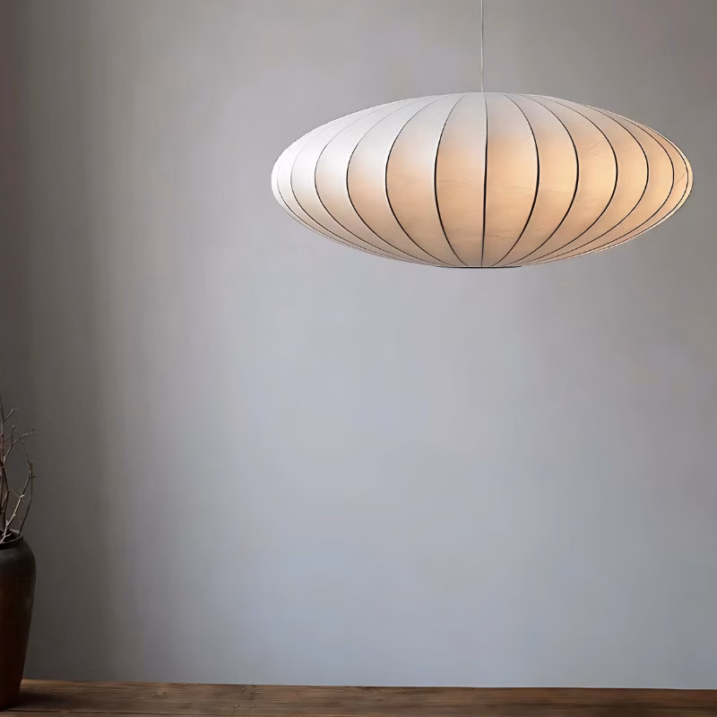 Suspension luminaire zen en voile textile