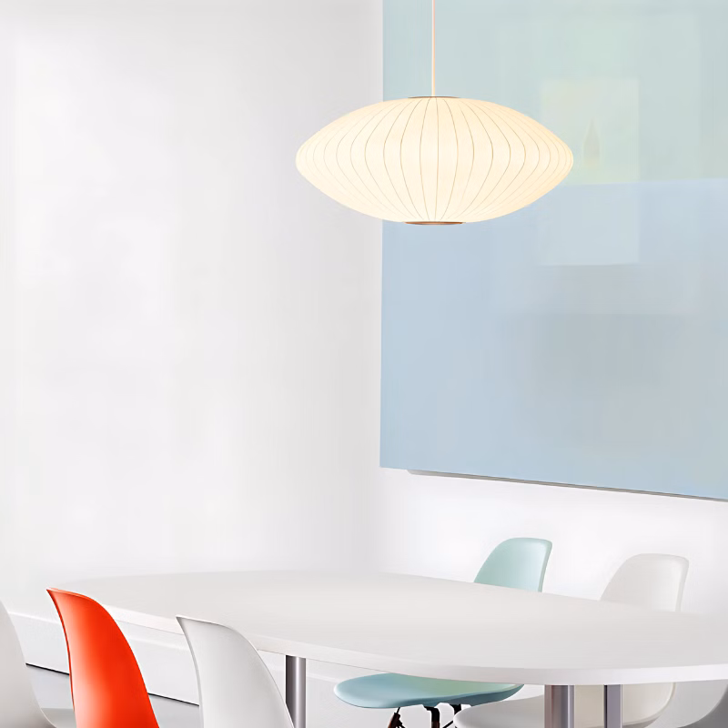 Suspension luminaire zen en voile textile
