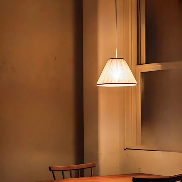 Suspension Lumineuse Design en Textile Plissé